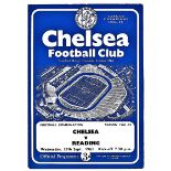 Chelsea v Reading 1961 September 27th Football Combination score in pen lots of autographs