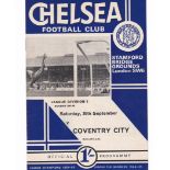 Chelsea v Coventry City 1967 September 30th League