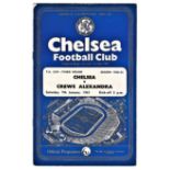 Chelsea v Crewe Alexandra 1961 January 7th FA Cup Third Round