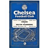 Chelsea v Bolton Wanderers 1961 January 14th League vertical crease