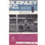 Burnley v Chelsea 1967 November 4th League