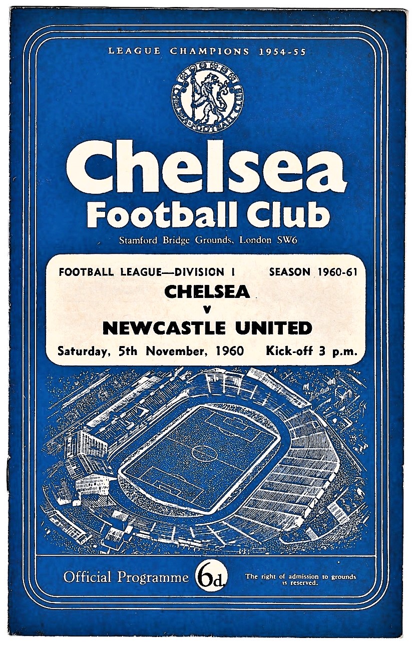 Chelsea v Newcastle United 1960 November 5th League vertical crease