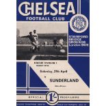 Chelsea v Sunderland 1968 April 27th League crossword completed in pen