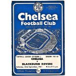 Chelsea v Blackburn Rovers 1961 September 23rd League vertical crease