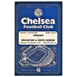 Chelsea v Brighton & Hove Albion 1959 October 31st Football Combination horizontal & vertical