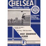 Chelsea v West Bromwich Albion 1967 December 16th League