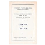 Everton v Chelsea 1961 April 26th Football Association Youth Cup Final 2nd Leg