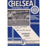 Chelsea v Ipswich Town 1968 January 27th FA Cup Third Round