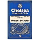 Chelsea v Brighton & Hove Albion 1959 October 31st Football Combination horizontal & vertical