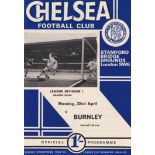 Chelsea v Burnley 1968 April 22nd League