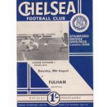 Chelsea v Fulham 1967 August 26th League includes 1967-68 season handbook