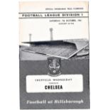 Sheffield Wednesday v Chelsea 1961 October 7th League