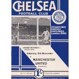 Chelsea v Manchester United 1967 November 25th League