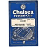 Chelsea v Nottingham Forest 1960 October 15th Football Combination score in pen front cover & team