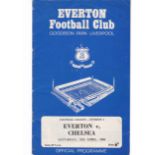 Everton v Chelsea 1968 April 20th League and courtesy of the club Football League Review vol 2 no