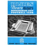 Birmingham City v Chelsea 1960 October 15th League score in pen