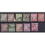 France 1882-Postage due SGD279,D298,D317,D300-D301,D302, D306,D310,D312,D313 used