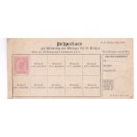 Austria-Early Austria - unused pre paid 10h post tracking form with recipients receipt section on