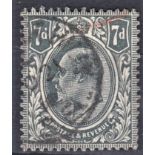 Great Britain 1911-13 - 7d slate-grey, variety (SG305) (Spec M38 (11) fine used.