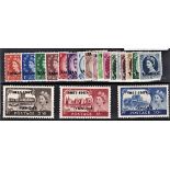 Morocco Agencies (Tangier) 1957-Centenary Set 1/2d to 10/- (less 1s6d fault) SG323-342 (high value