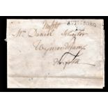 Norfolk 1821-Attleborough/102, 36x11mm (NF13) rated 'B' on reverse too late possibly Norwich (NK318)
