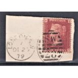 Great Britain 1879 - SG44, used plate 223 on piece with London cancel - cat £75