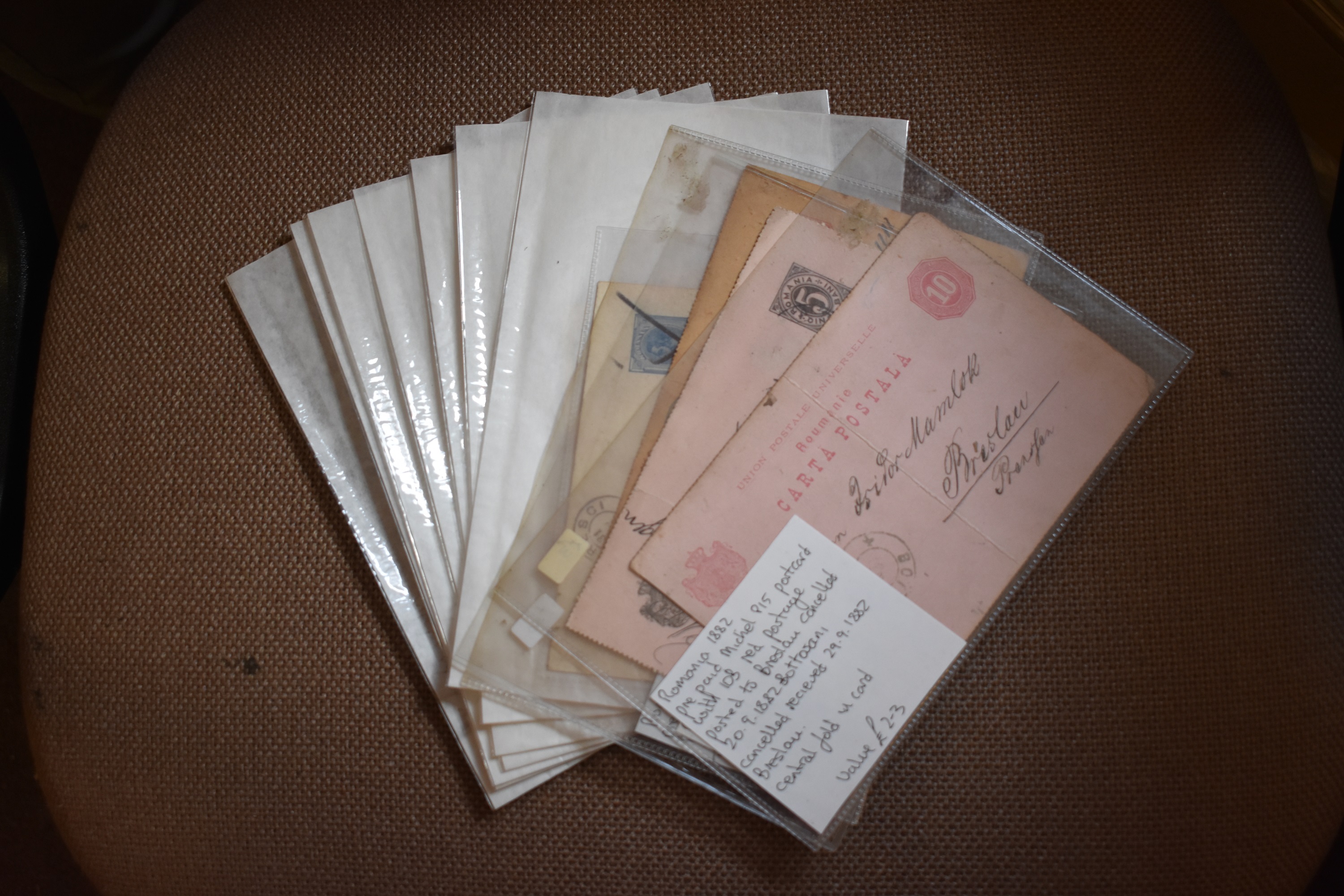 Romania 1882-1913 range of postal history items (stationery, prepaid postcards) used interesting lot
