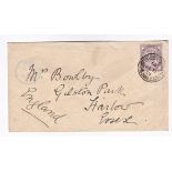 South Africa Boer War envelope 'Heidelberg to Essex'. Ex Jefferson Collection. Nice clean lot