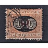 Italy 1890-Postage Due Surch SG D47 10c on 2c used