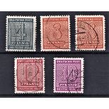 Germany 1945-Allied Occupation West Saxony SG RD6,RD9x2-RD11,RD15 used