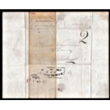 Scotland 1826 EL Musselburgh to Edinburgh with 2 hand stamp and boxed, Musselburgh/P.P.O/396E-