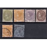 Jamaica 1905-1910-defintives SG46,51-53 m/m SG51,56 used (6) cat value £100+