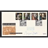 Great Britain (FDC's)1992(Mario) Tennyson Set, Grange de Lings h/s, signed by Margaret Drabble, CBE