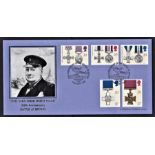 Great Britain (FDC's) 1990 (Sept 11)-Gallantry Medals Set, Battle of Britain 50th Anniversary