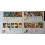 Great Britain (FDC's) 1991-95 - Greetings Issues First Day Covers 1991 'Greetwell', 1992 'Whimsey,