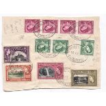 Trinidad and Tobago 1953-59- fine used on registered piece includes 1.20 SG277x3 and $4.80