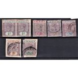 Grenada 1895-1899-Definitives SG48-53 used cat Value £100&