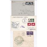 USA 3 Airmail Covers 1927, 1940 f/f and 1978 f/f New Orleans - Amsterdam. XXXX