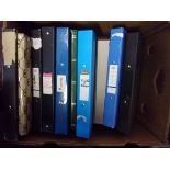 Collections & Mixed - A large carton with (11) albums, stock books and folders - mostly British