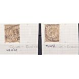 Great Britain 1913-Royal Cypher (Simple) 1/- Olive-Bistre, spec N32 (7) used, 1/- Olive - Brown,