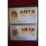 British Commonwealth 1998 Diana, Princess of Wales Benham Tribute first Day Covers (18) in a special