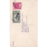 Ceylon 1935-pre paid envelope ported to England cancelled 21.10.1935 Negombo on 6c pre paid