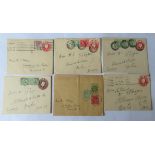 Great Britain 1906-1913 - Fine range of Edwardian pre-paid envelope's used to Germany, uprated