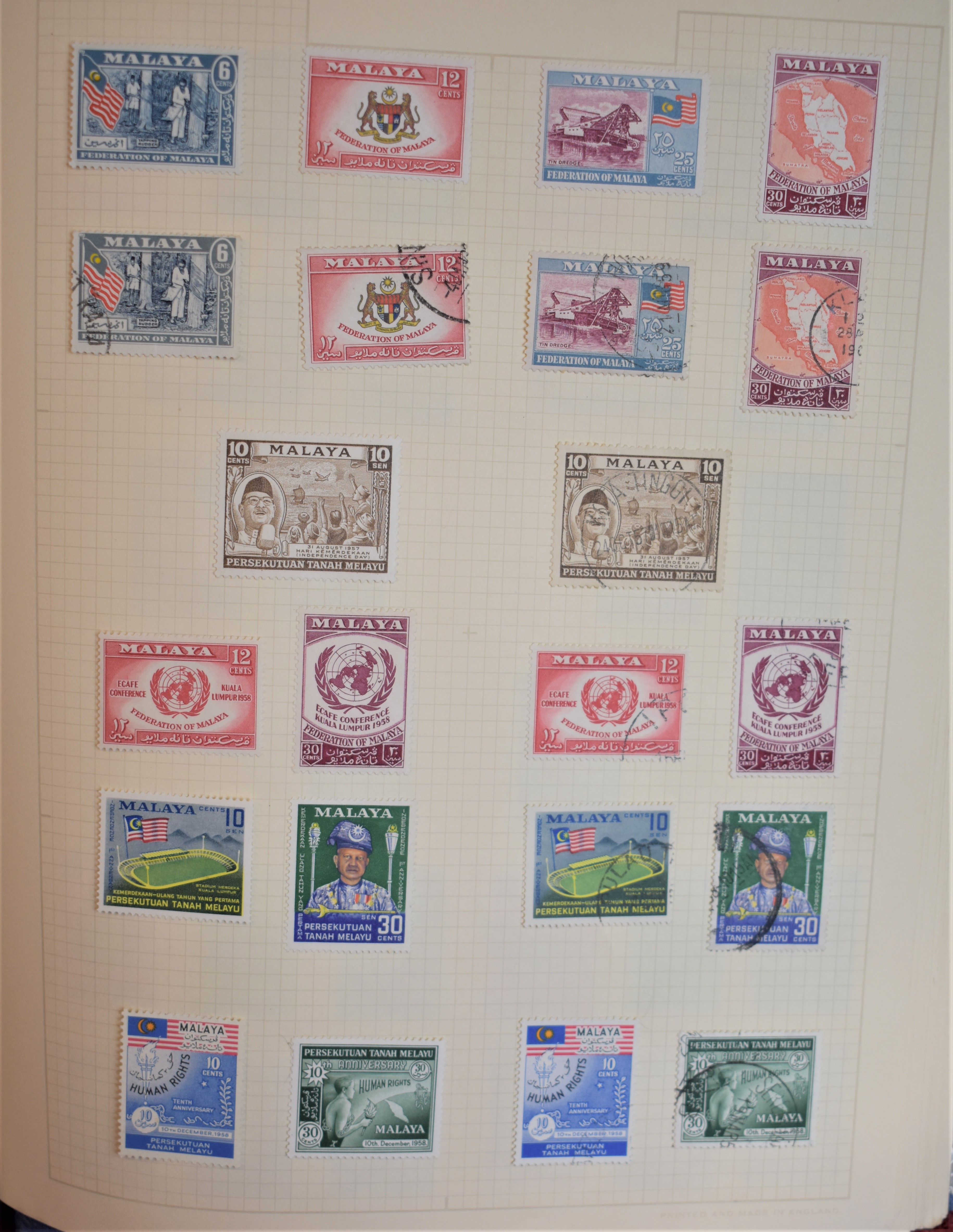 Malaysia 1957- 76-Mint & used sets in an album