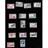 Cayman Islands 1953-62-Definitive cat 1/4d to £1, SG148-161a, lightly mounted mint (15)