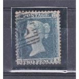 Great Britain 1855 - 2d blue, Watermark large Crown, SG34, Perf 14, SG34 fine used