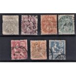 France 1900-Definitives SG288-290,295 300-301, 302 fine used