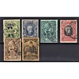 Portugal 1925-Birth Centenary Branco SG652,654-655 659-661 used