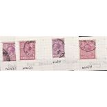 Great Britain 1913-Royal Cypher (Simple) 6d reddish purple (N26(3), 6d pale reddish purple (N26(4)