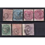 Jamaica 1870-1883-Definitives SG7-12 used